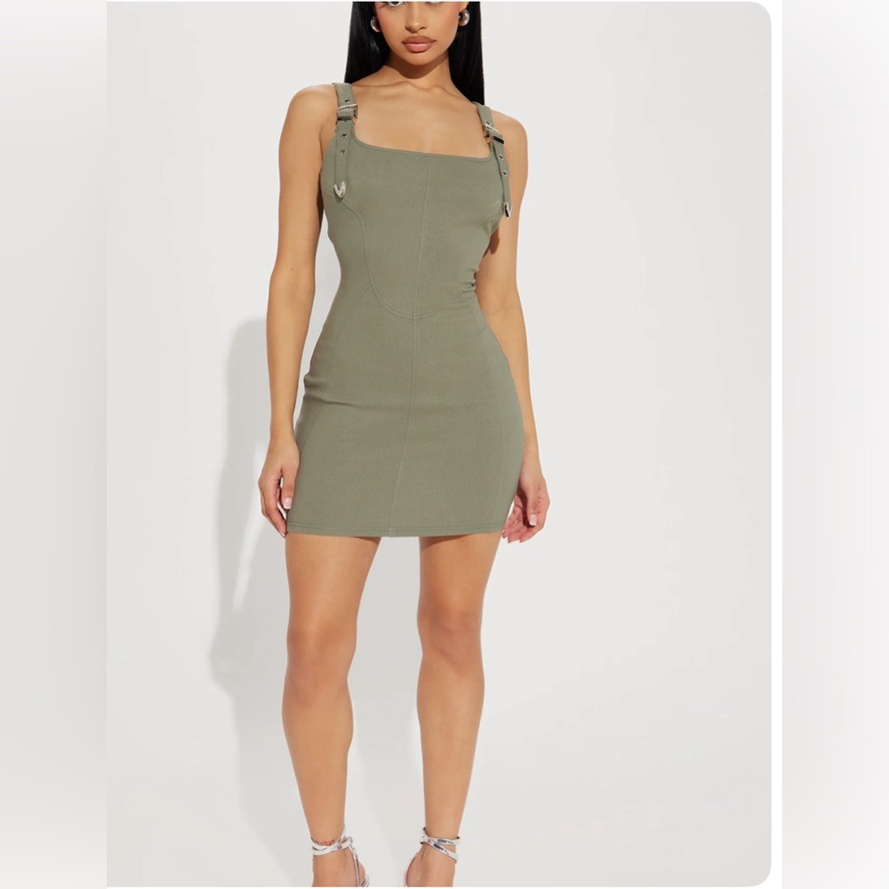 Olive green dress